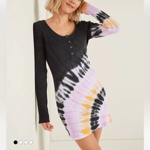 Victoria's Secret Black and Tie-Dye Dress